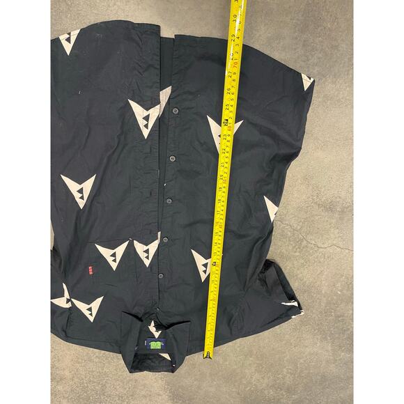 Scotch and soda men’s button down shirt short sleeve patterned black - Picture 3 of 5